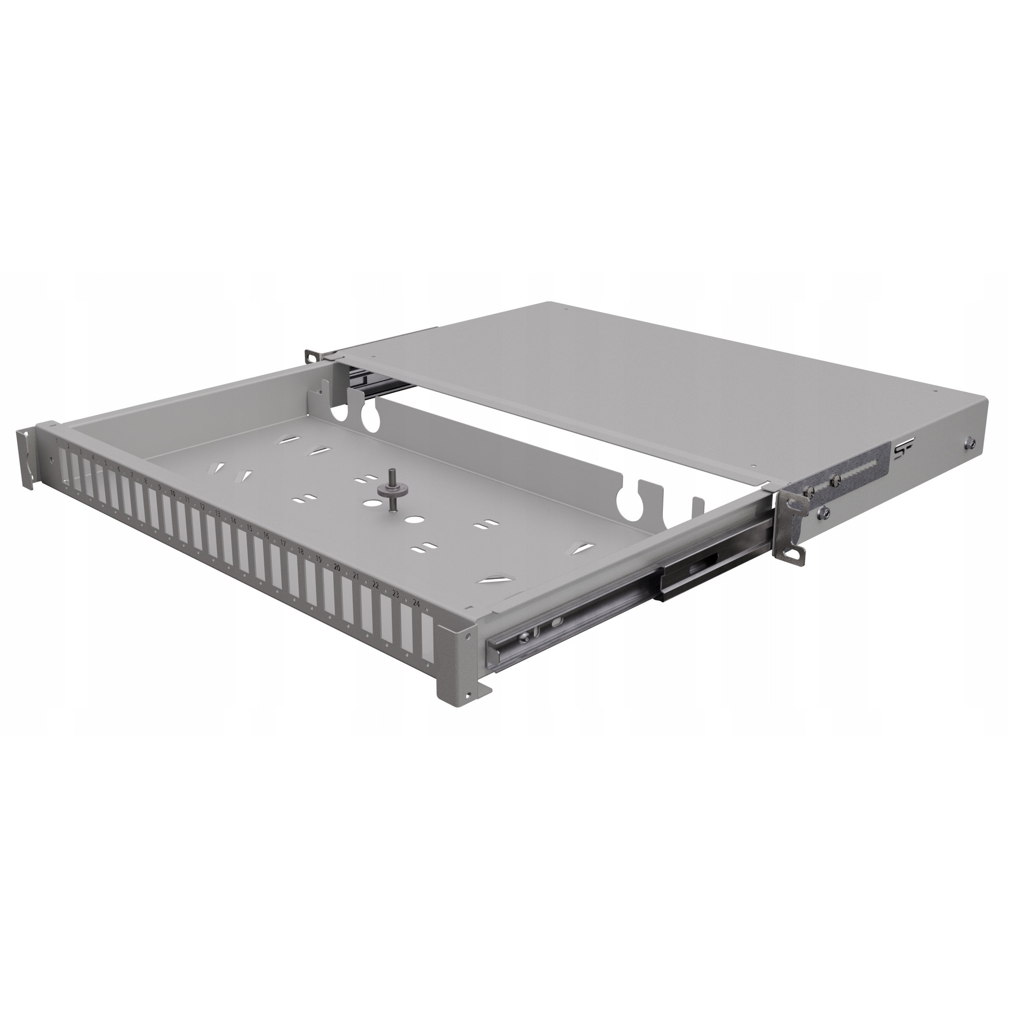 Cu Unit Rack Cutie de distributie cu fibra optica, sertar rack 19