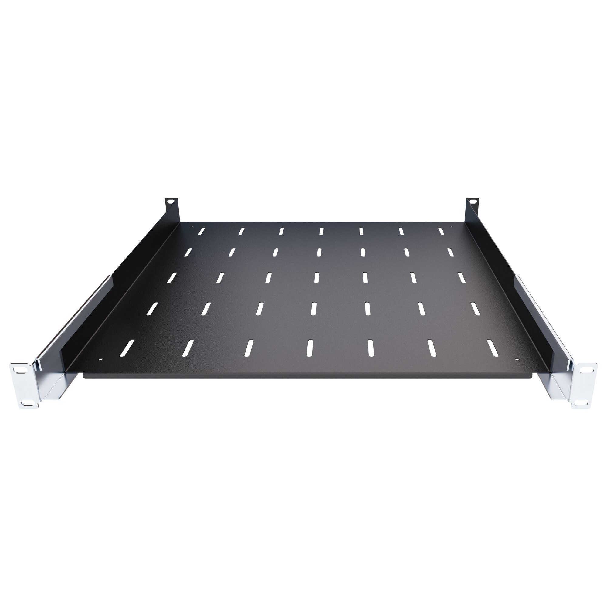 Raft rack reglabil 19” 1U 450mm 450-610mm pentru dulapuri rack negre ...
