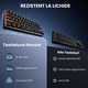 Геймърска клавиатура NEOSOR 60% с кабел, 61 клавиша, RGB осветление, N-Key Rollover, ергономични Double-Shot клавиши, FN мултимедийни функции, компактен дизайн, устойчивост на течности, USB