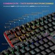 Геймърска клавиатура NEOSOR 60% с кабел, 61 клавиша, RGB осветление, N-Key Rollover, ергономични Double-Shot клавиши, FN мултимедийни функции, компактен дизайн, устойчивост на течности, USB