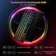 Геймърска клавиатура NEOSOR 60% с кабел, 61 клавиша, RGB осветление, N-Key Rollover, ергономични Double-Shot клавиши, FN мултимедийни функции, компактен дизайн, устойчивост на течности, USB