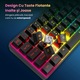 Геймърска клавиатура NEOSOR 60% с кабел, 61 клавиша, RGB осветление, N-Key Rollover, ергономични Double-Shot клавиши, FN мултимедийни функции, компактен дизайн, устойчивост на течности, USB