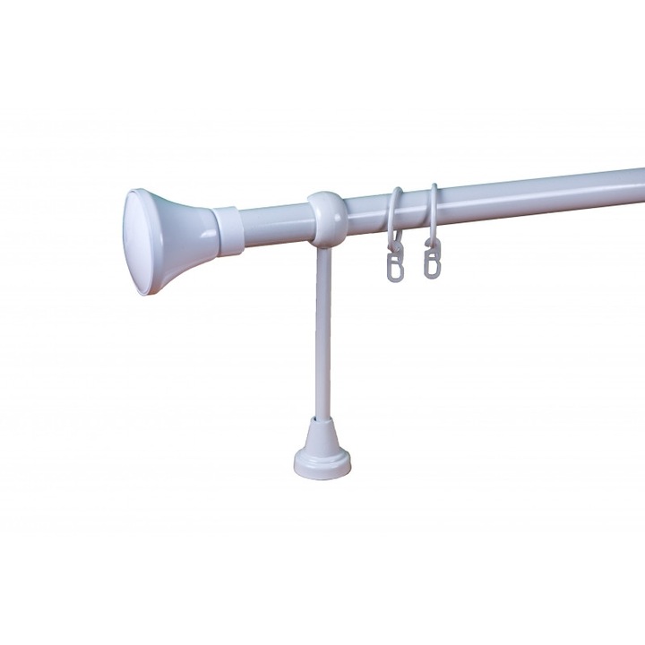 galerie metal 25 mm BRAZILIA simpla, alb, 200 cm, capete BELO HORIZONTE