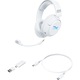 Casti gaming wireless HyperX Cloud Flight 2, iluminare RGB personalizabila cu placute detasabile pentru cupe, autonomie max 100 ore, 2.4GHz/Bluetooth, software NGENUITY, Instant Pair cu anumite laptopuri OMEN, multiplatforma, drivere 50 mm, alb