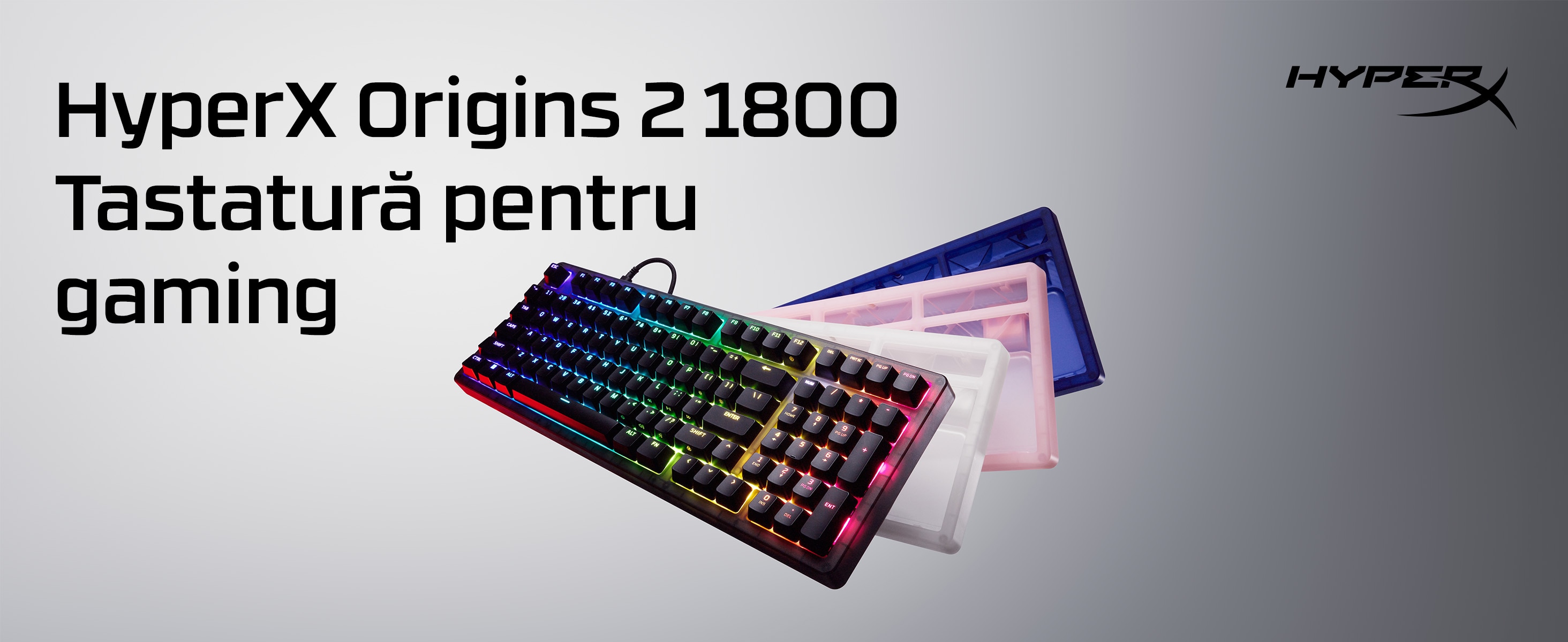 Tastatura gaming mecanica HyperX Origins 2 1800, iluminare RGB