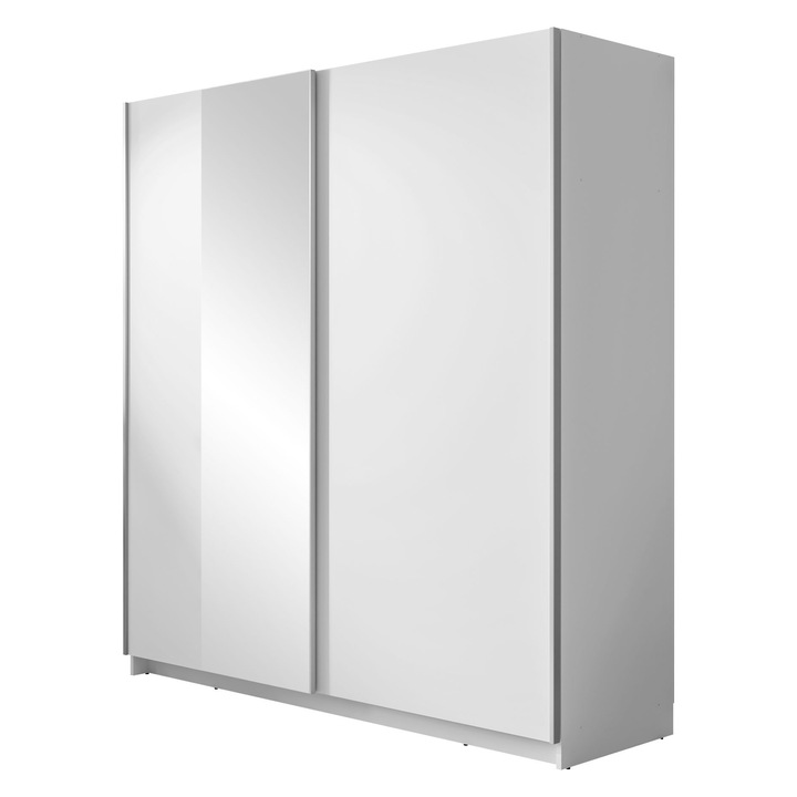 Dulap cu oglinda Zyrla, MIRJAN 24, alb, 62x181x198 cm