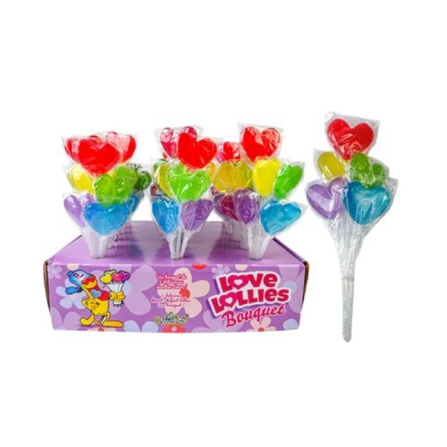 Acadele Colorate Set 5 acadele Love Lollies, aromă de fructe, 50 g - eMAG.ro