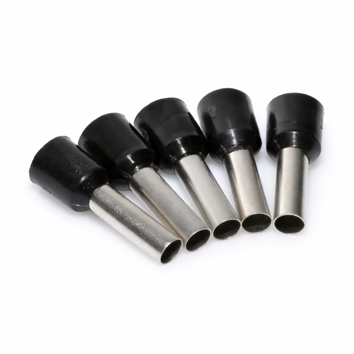 Set 100 Pini terminali E1508 negri pentru cabluri