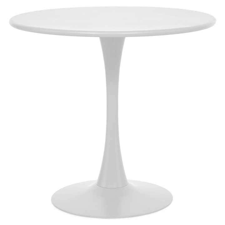 Masa rotunda gradina/terasa, Maison Mex PLEZURO, H.73.5 D.60 cm, alb
