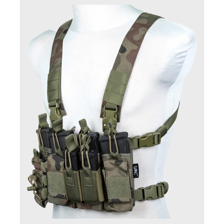 Vesta Tactica, Specna Arms, Chest Rig Adaptiv, Material Cordura 500D, Incarcatoare Pentru Magazine, Sistem De Bretele H, Velcro Pentru Plate Carrier, Usoara, Wz.93 Pantera Lesnica