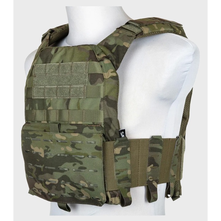 Vesta Tactica, Specna Arms, Carrier De Placi Avansat, Croi Ergonomic, Calitate Inalta A Executiei, Sistem Molle Taiat Cu Laser, Velcro Pentru Patches Si Marcaje, Maner De Evacuare, Multicam Tropic