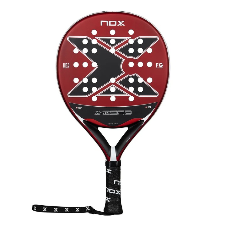 Nox X-Zero Padel ütő, piros, 352g, üvegszálas