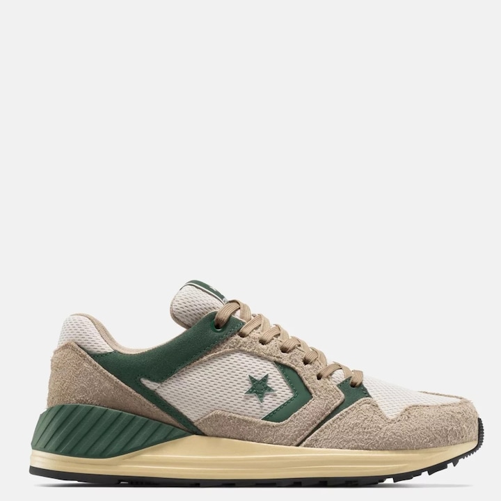 Tenisi barbati Converse, bej/verde, panza/piele, talpa amortizanta