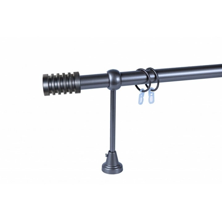 galerie metal 25 mm BRAZILIA simpla, crom-mat, 200 cm, capete SAO PAULO