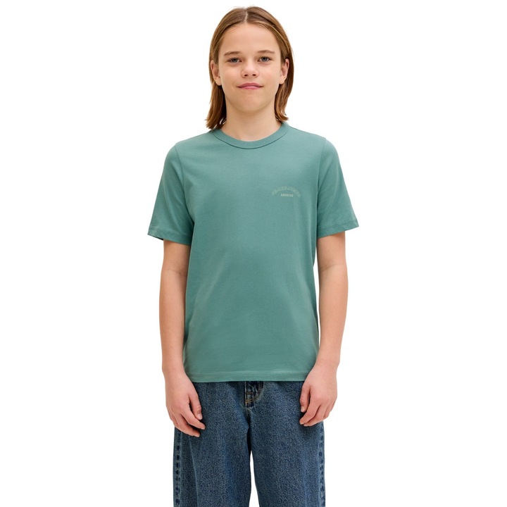 JACK & JONES College Logo Crew Neck JNR 54730 póló, Türkiz