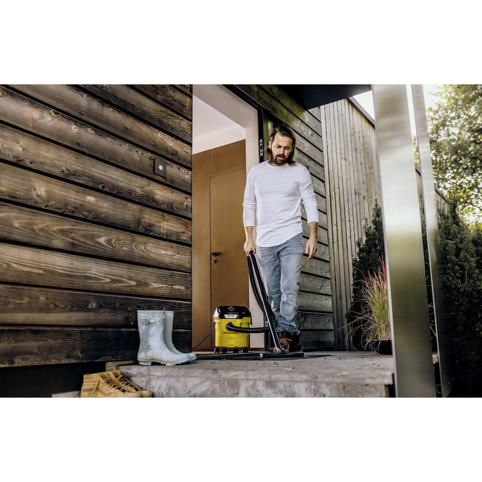 Aspirator umed-uscat KARCHER 1.628-401.0, 1000 W, capacitate 12 L, Galben