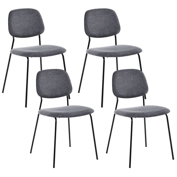 Étkezőszék négydarabos szettben Riley Szürke