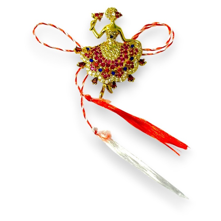 Martisor Brosa Placata cu Aur 24K, Model 9