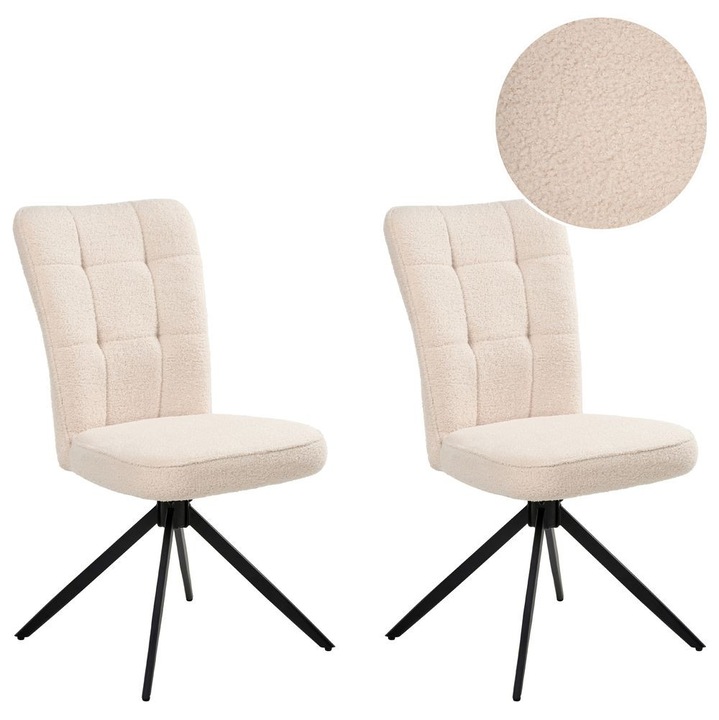 Étkezőszék kétdarabos szettben Ryan Buklé Világosbézs