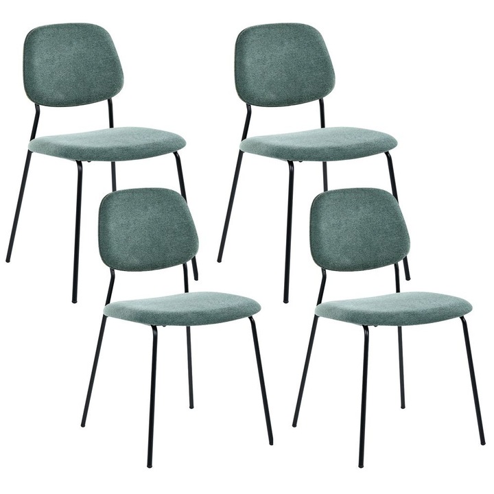 Étkezőszék négydarabos szettben Riley Zöld