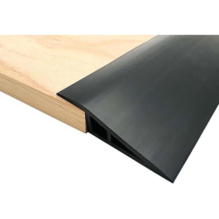 Рампа за праг за инвалидни колички, 5м, екологично PVC, самозалепваща, кафява