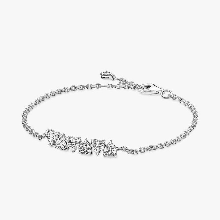 Bratara Pandora Endless tip lant cu inimioare Zirconiu din Argint 925 - 18cm