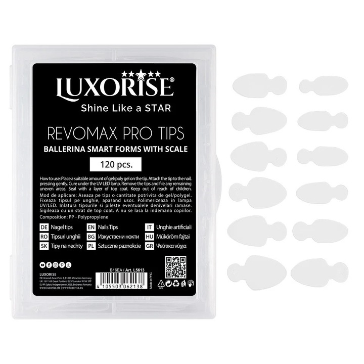 Készlet Újrafelhasználható Tippek és French Pads, French Sculpt - LUXORISE