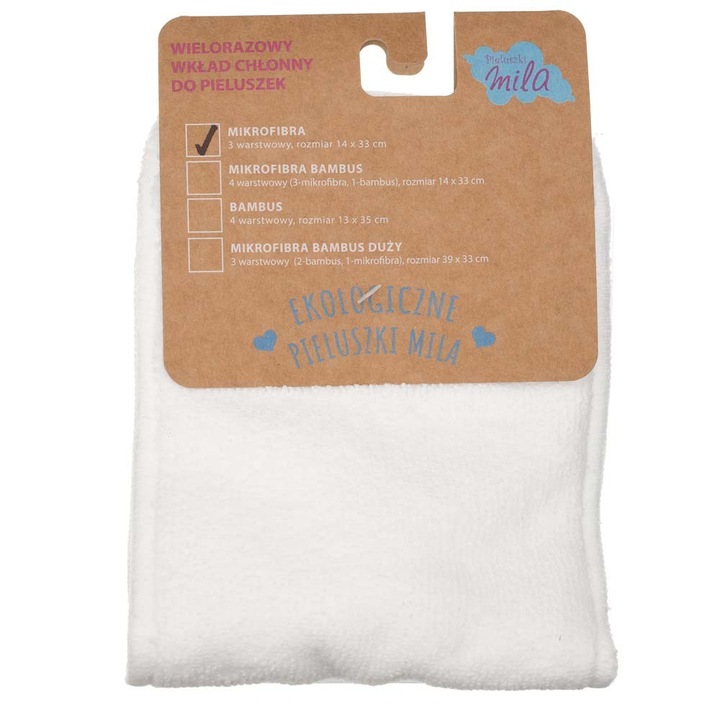Insertie pentru scutece Simed Nappy Liner 14 x 33 cm 3 straturi microfibra - 1 bucata