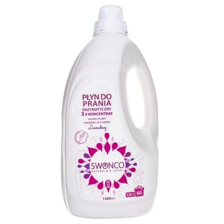 Detergent haine Swonco Laundry Liquid Enzymatic, Lavanda - 1500 ml