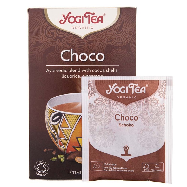 Yogi Tea Choco Ceai de ciocolata cu cacao - 17 pliculete