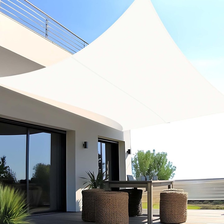 Markiza 4x5 m Sunny Guard, poliester impermeabil, blocare UV 95%, pentru gradina si balcon