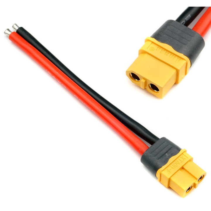 Priza femela XT60 XT60H cu cabluri 12AWG 10CM