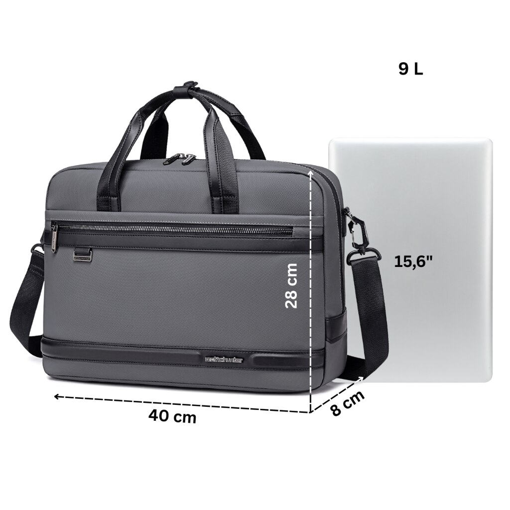 Geanta laptop Arctic Hunter GWB00888, 15,6", gri, 40x28x8cm, 9L