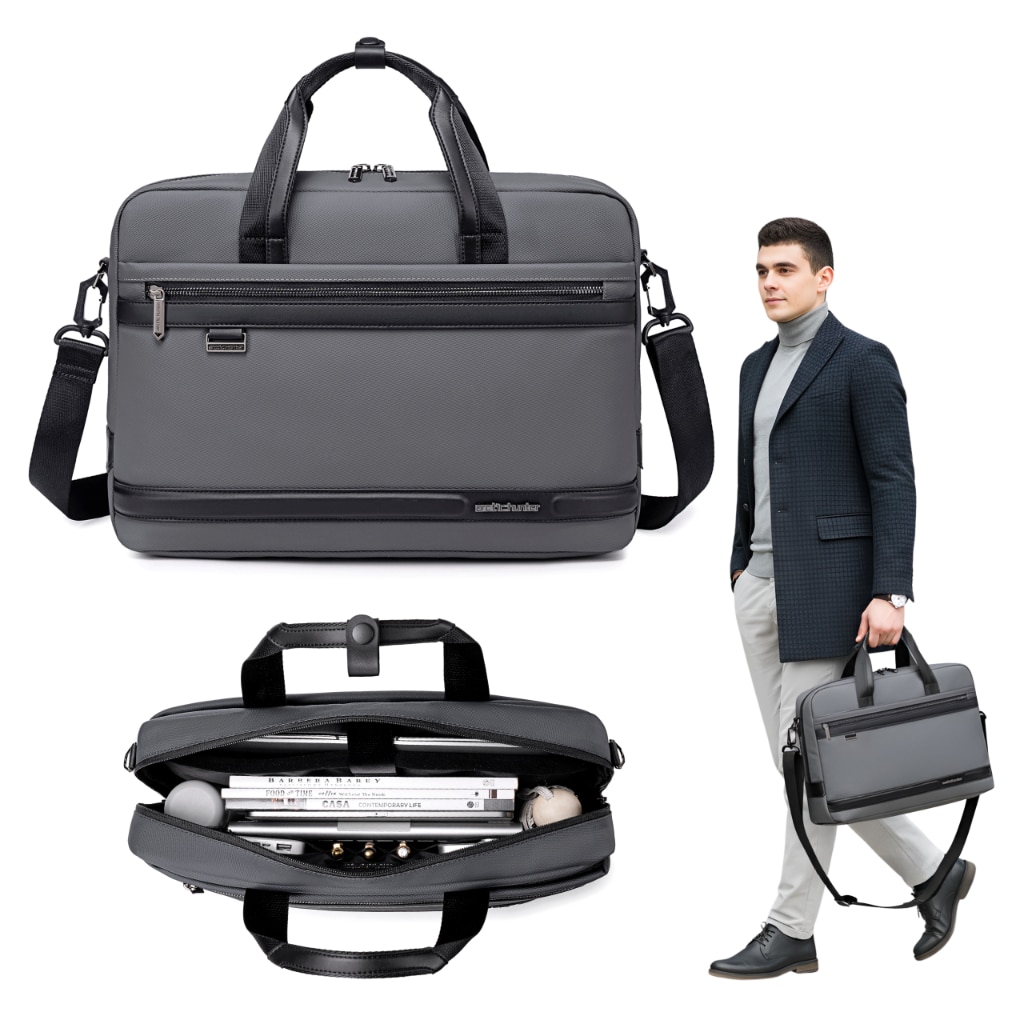 Geanta laptop Arctic Hunter GWB00888, 15,6", gri, 40x28x8cm, 9L