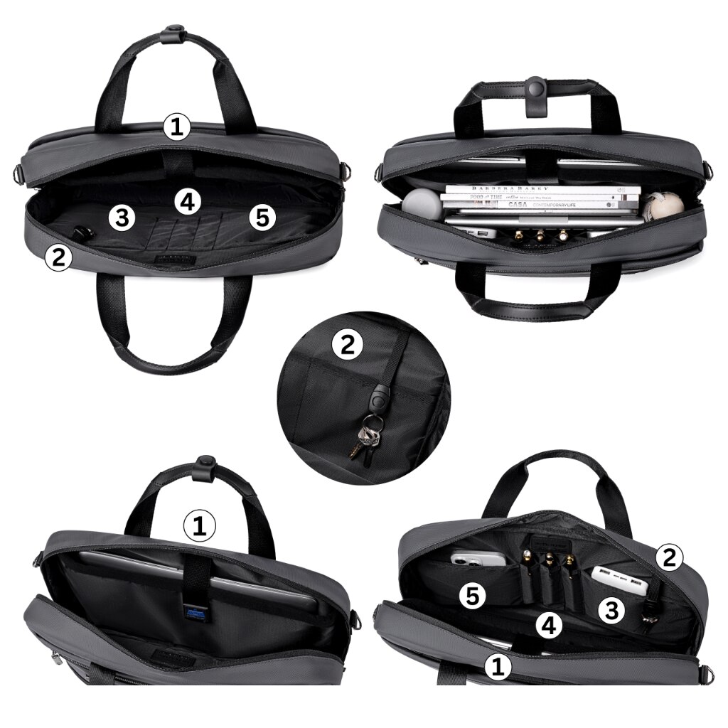 Geanta laptop Arctic Hunter GWB00888, 15,6", gri, 40x28x8cm, 9L