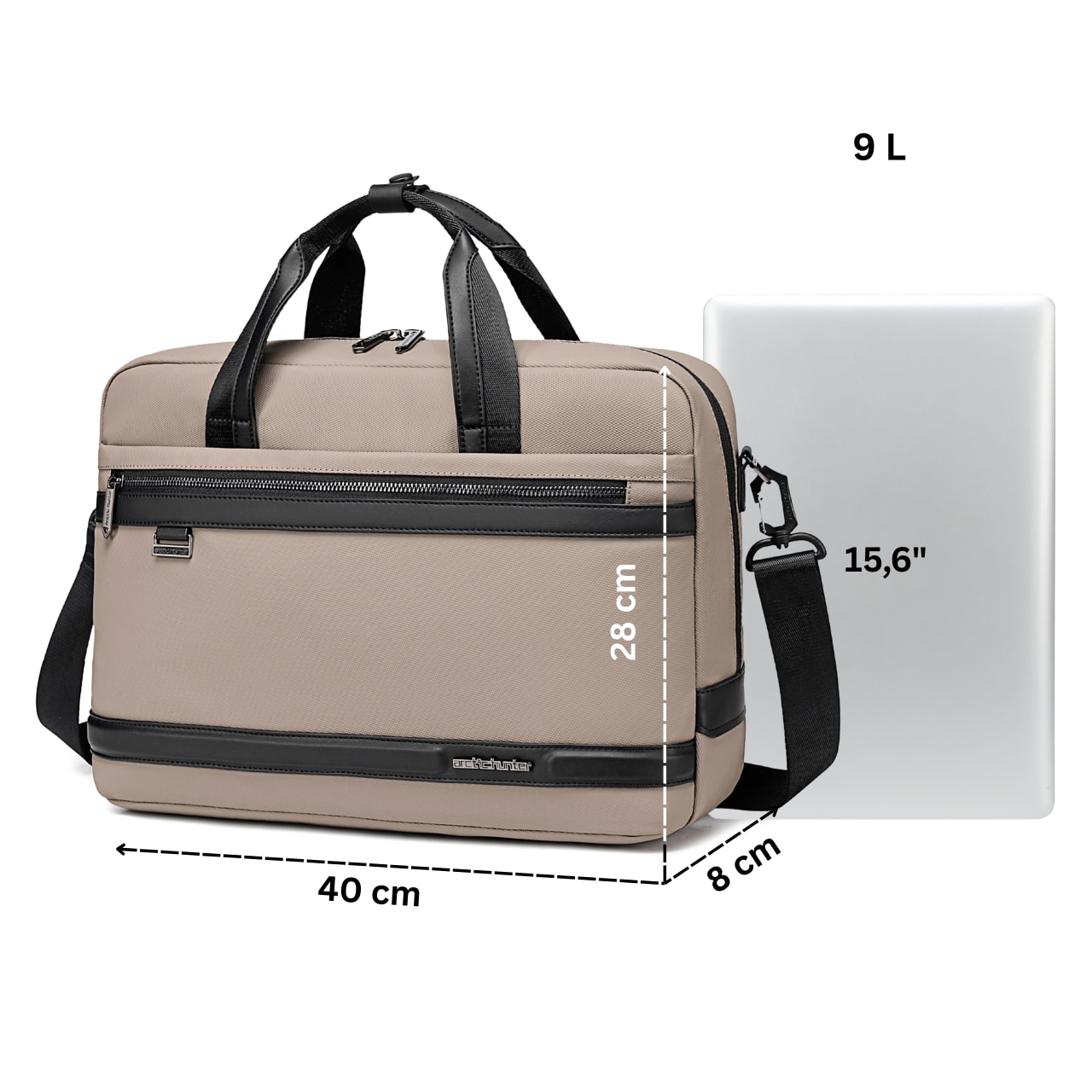 Geanta pentru laptop Arctic Hunter GWB00888 9L Cappuccino