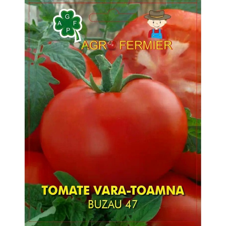 Seminte de tomate BUZAU 47 rotunde, 0.75g, AgroFermier