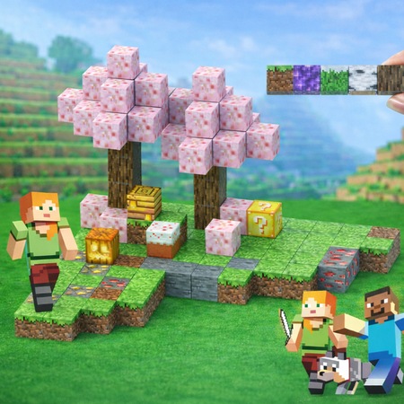 Set 128 Cuburi de Constructie Magnetice Impact Vision®, Spring Princess ...