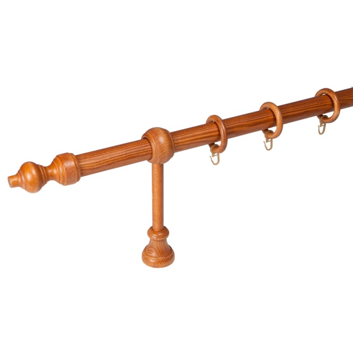 galerie lemn 28 mm FILIGRANO, simpla, cires, 300 cm