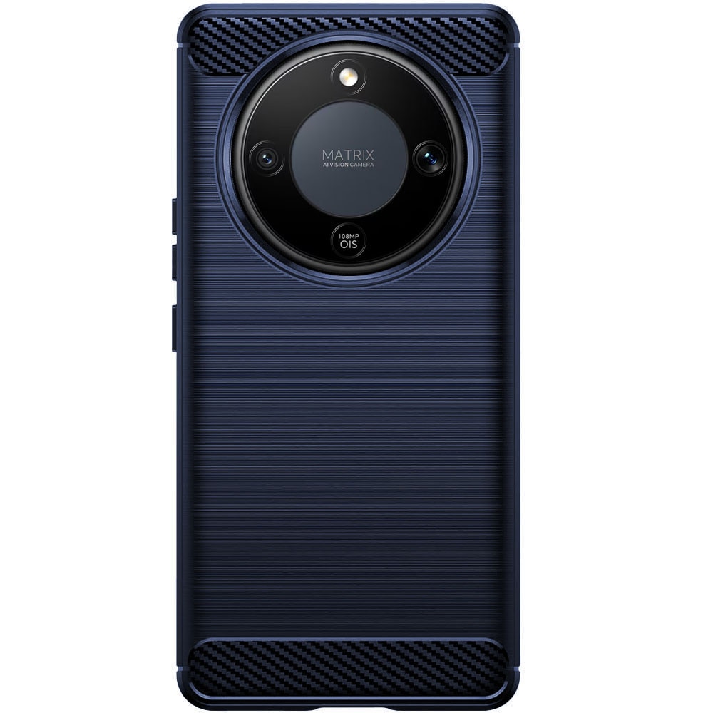 Husa de protectie pentru Honor Magic 8 Lite, Carbon Shield, Suprafata aderenta, Spate mat, Anti-amprenta, Finisaj tip fibra, Margini usor ridicate, Flexibila, Confortabila, Design premium, Antisoc, Slim fit, Albastru inchis