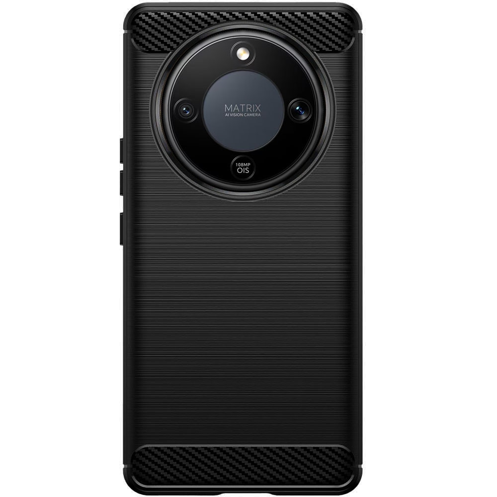 Husa de protectie pentru Honor Magic 8 Lite, Carbon Shield, Suprafata aderenta, Spate mat, Anti-amprenta, Finisaj tip fibra, Margini usor ridicate, Flexibila, Confortabila, Design premium, Antisoc, Slim fit, Negru