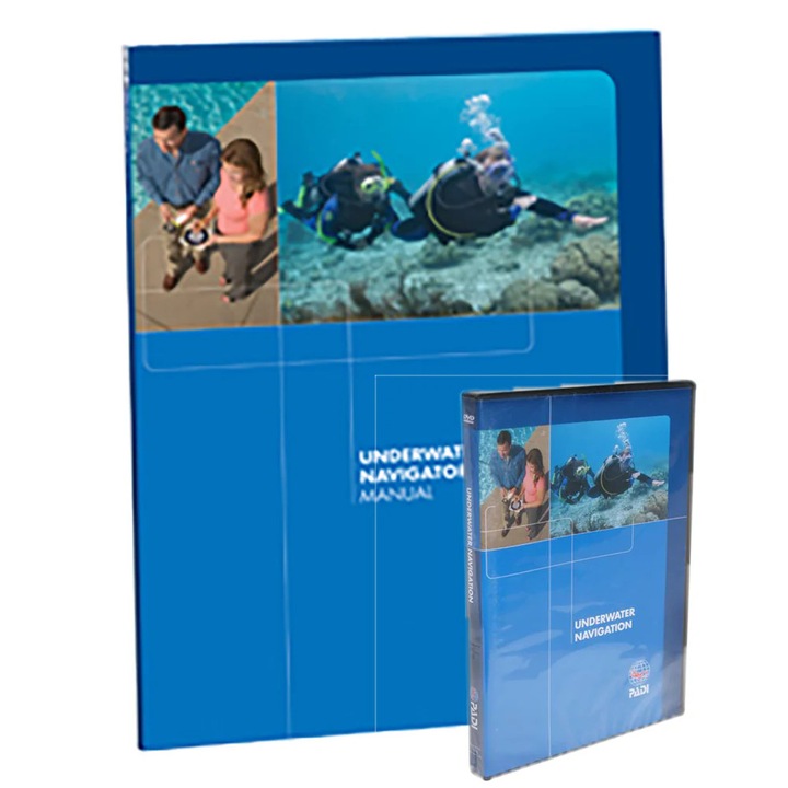 Manual pentru curs scufundari navigatie subacvatica, PADI DVD Pak - U/W Navigator with Manual