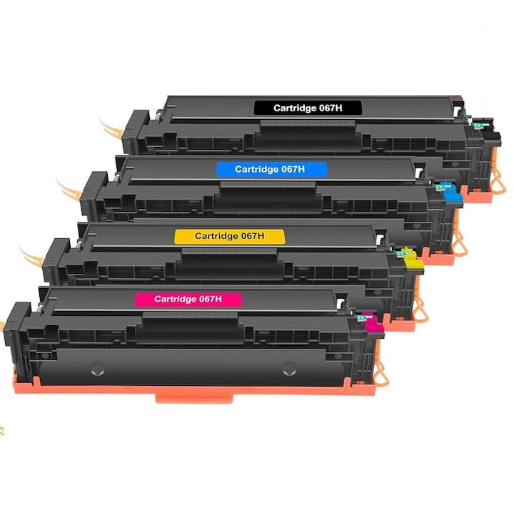 Set de 4 Cartuse Toner compatibile Canon CRG067H cu chip inclus, BK/C/M/Y, 10000 pagini, Canon I-Sensys MF651cw, I-Sensys MF655cdw, I-Sensys MF657cdw, LBP 631cw, LBP 633cdw