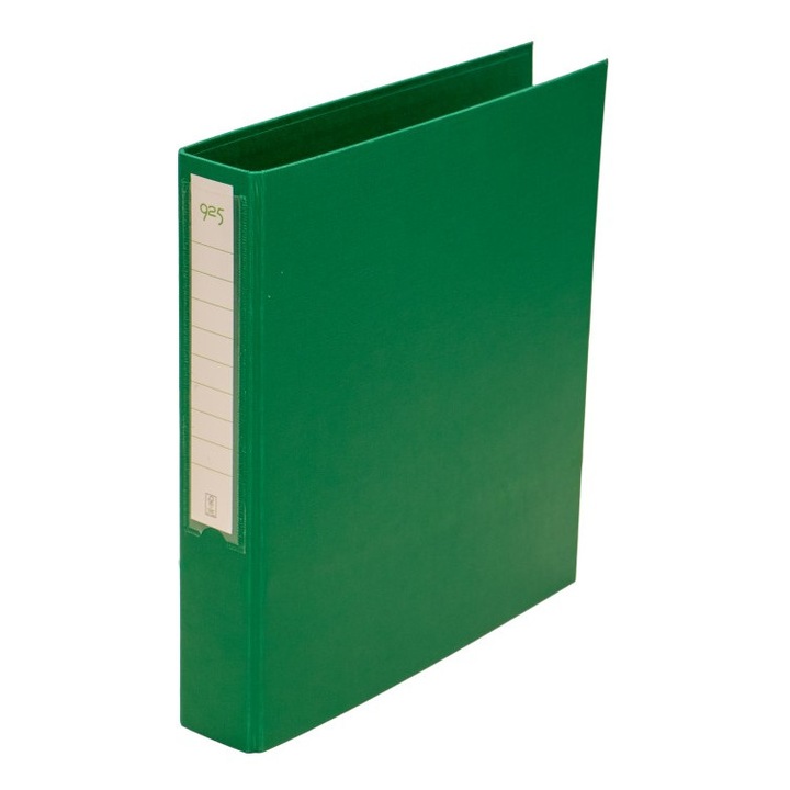 Caiet mecanic carton plastifiat, A4, 2 inele, verde