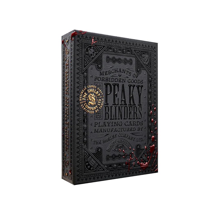 Carti de joc premium Peaky Blinders, USPCC, embosate, folie aurie vintage, multicolor