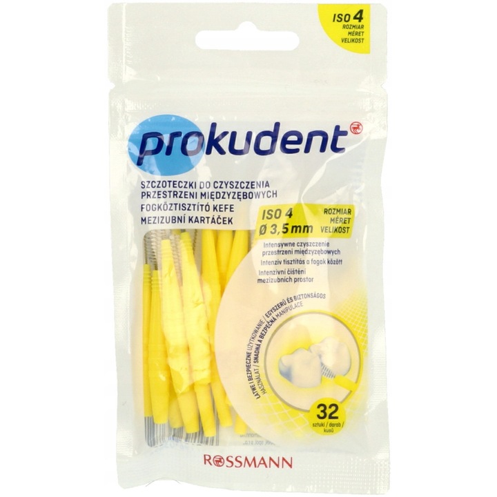 Prokudent fogköztisztító kefe, 32 db-os szett, 3,5 mm, fogszabályzósoknak, több színű