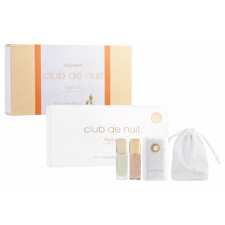 Set Travel Kit/ Cadou, Armaf Club de Nuit, pentru femei, 12 ml Apa de Parfum + 12 ml Ulei de Parfum