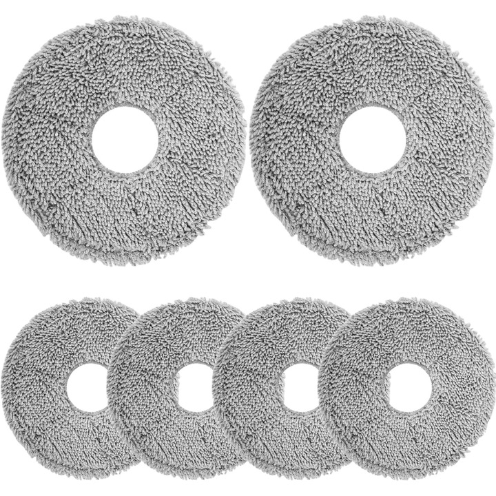 6 сменяеми моп кърпи, SuooTci, силна абсорбция, многократна употреба, за робот моп, 13x13cm