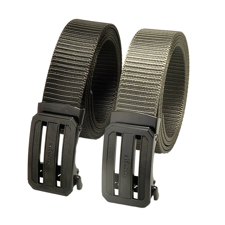 Fosongya 2 darabos férfi öv szett racsnis mechanizmussal - Automata csat, könnyű és strapabíró textil öv