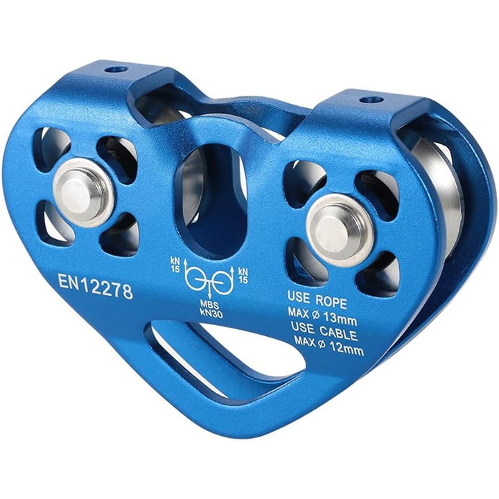 Scripete Zipline 30KN, Omelivon, Albastru, 11x3x7.6cm, 1 bucata
